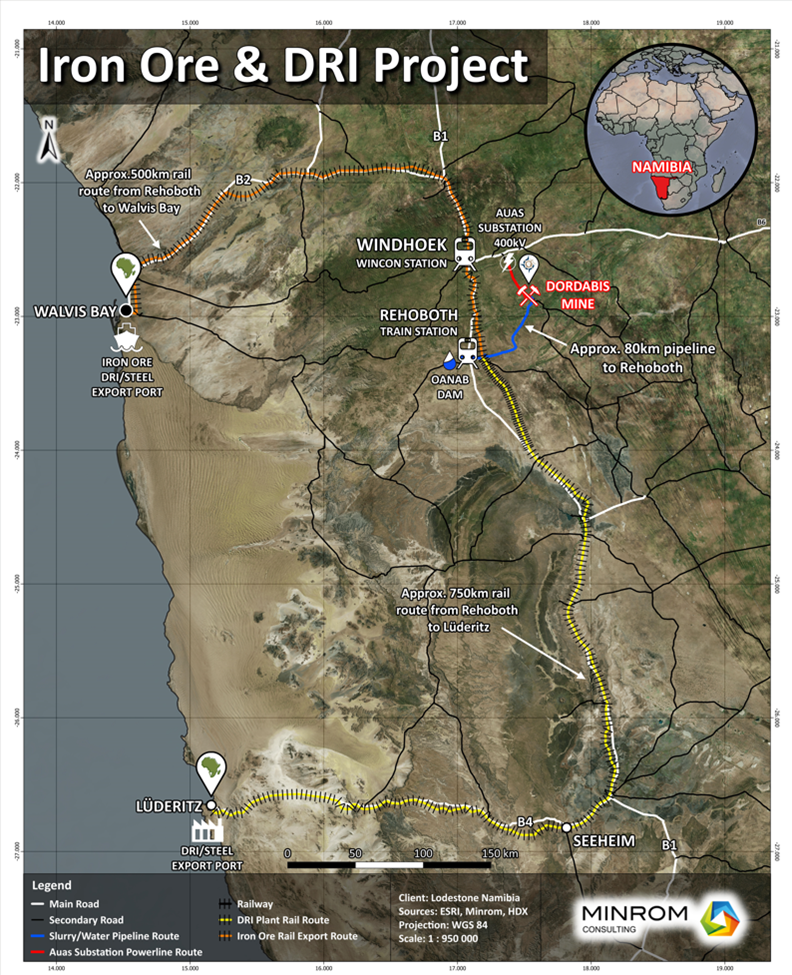 Iron Ore Mine Namibia Map